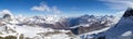 Panoramic View from Klein Matterhorn in the Swiss Alps