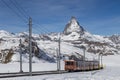 Gornergrat Train in front of Matterhorn