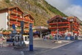 Zermatt, Switzerland railway station town square Royalty Free Stock Photo