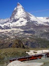 Zermatt Switzerland, green car-free city electric train