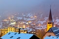 Zermatt village at night