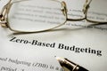 Zero-Based Budgeting - ZBB Royalty Free Stock Photo