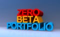 zero beta portfolio on blue Royalty Free Stock Photo