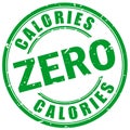 Zero calories rubber stamp