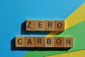 Zero Carbon, phrase as banner headline Royalty Free Stock Photo