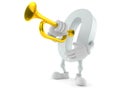 Zero character playing the trumpet