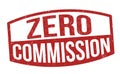 Zero commission grunge rubber stamp Royalty Free Stock Photo