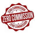 Zero commission grunge rubber stamp Royalty Free Stock Photo