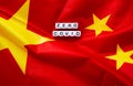 Zero covid concept in China. Flag of China with zero covid words