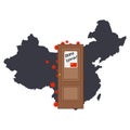 Zero covid policy China vector illustration vector
