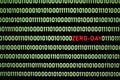 ZERO-DAY text and binary code concept from the desktop computer screen. Royalty Free Stock Photo