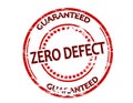 Stamp with text Zero defect guaranteed