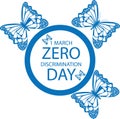 Zero Discrimination Day icon, Love for everyone icon, Zero Discrimination blue vector icon.