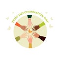Zero discrimination day web or ad banner. Equal rights