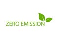 Zero emission icon vector CO2 neutral green sign for your web site design, logo, app, UI.illustration