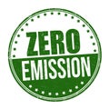 Zero emission sign or stamp Royalty Free Stock Photo