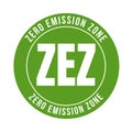 Zero emission zone symbol icon Royalty Free Stock Photo