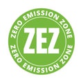 Zero emission zone symbol Royalty Free Stock Photo