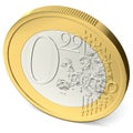 Zero euro ninety-nine coin from above