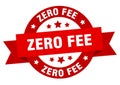 zero fee ribbon sign Royalty Free Stock Photo