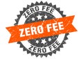 zero fee round grunge stamp. zero fee Royalty Free Stock Photo