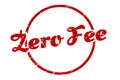zero fee sign. zero fee round vintage stamp. Royalty Free Stock Photo