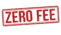Zero fee sign or stamp Royalty Free Stock Photo