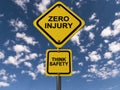 Zero injury Think safety Royalty Free Stock Photo