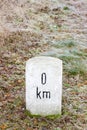 zero kilometer Royalty Free Stock Photo