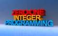 Zero one integer programming on blue Royalty Free Stock Photo