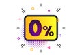 Zero percent sign icon. Zero credit symbol. Vector Royalty Free Stock Photo