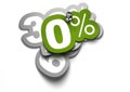 Zero percent sticker Royalty Free Stock Photo