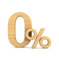 Zero percent on white background. Isolated 3D illustration Royalty Free Stock Photo