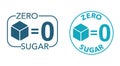Zero sugar badge - labeling for diet foods