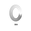 Zero Symbol Original Vector Royalty Free Stock Photo