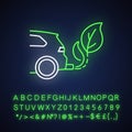 Zero tailpipe emissions neon light icon