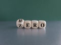 From zero to hero. Cubes form the words zero - hero. Concept of personal development. Transform differently for better or best Royalty Free Stock Photo