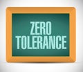 Zero tolerance message illustration design Royalty Free Stock Photo