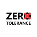Zero tolerance text design. Royalty Free Stock Photo