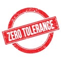 ZERO TOLERANCE text on red grungy round stamp Royalty Free Stock Photo