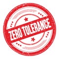 ZERO TOLERANCE text on red round grungy stamp Royalty Free Stock Photo