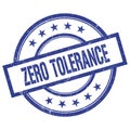 ZERO TOLERANCE text written on blue vintage round stamp Royalty Free Stock Photo