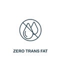 Zero Trans Fat icon. Line simple icon for templates, web design and infographics