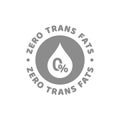 Zero trans fats vector label