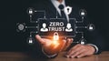 Zero Trust Security Architecture for Cybersecurity Data Protection and Network Access Control Royalty Free Stock Photo