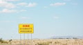 Zero visibility possible road sign new mexico desert