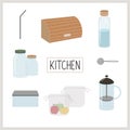 Eco, green, minimalism and zero waste lifestyle. Kitchen Royalty Free Stock Photo