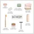 Zero waste and reusable things for bathroom