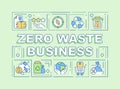 Zero waste business word concepts green banner Royalty Free Stock Photo
