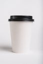 Zero waste coffee paper cup on the white background Royalty Free Stock Photo